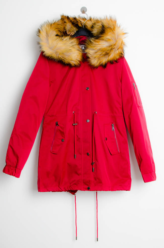 BURGUNDOWA KURTKA ZIMOWA PARKA NA MISIU 3 w 1