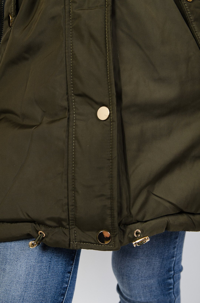 Zielono-czarna dwustronna kurtka