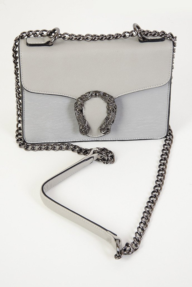 Szara torebka z podkową