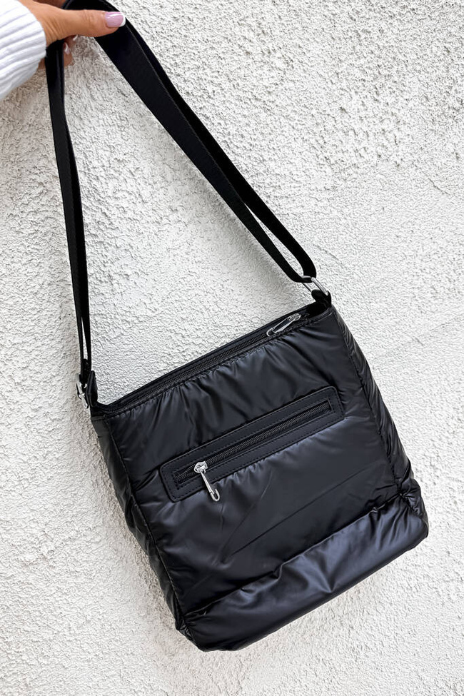 TORBA PIKOWANA Z OZDOBNM ZAMKIEM- CZARNA