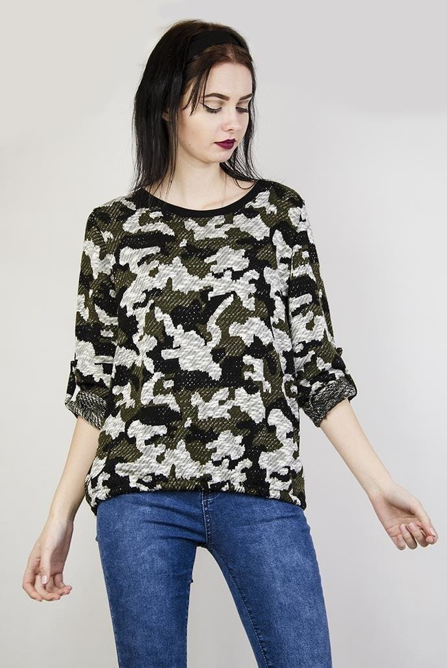 Bluzka moro z wiązaniem z tyłu