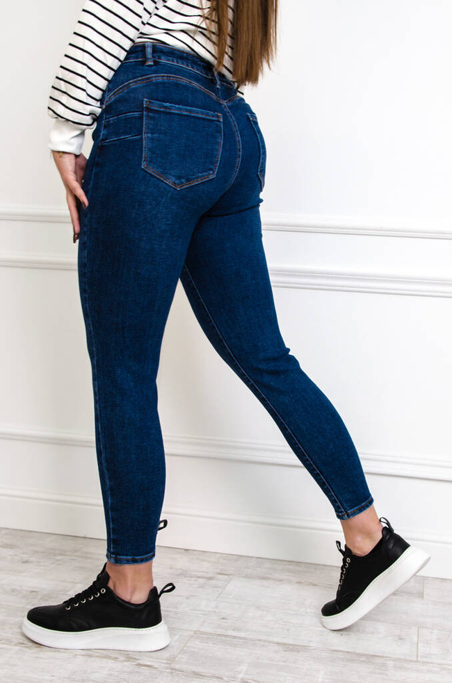 CIEMNE SPODNIE JEANSOWE- PLUS SIZE