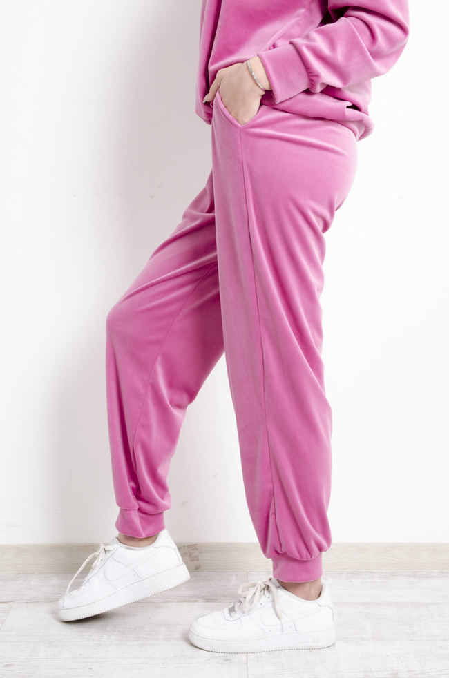 KOMPLET DRESOWY WELUROWY RÓŻOWY