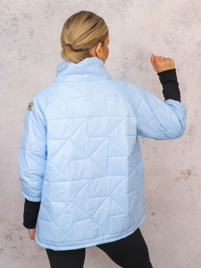 KURTKA PIKOWANA OVERSIZE- NIEBIESKA