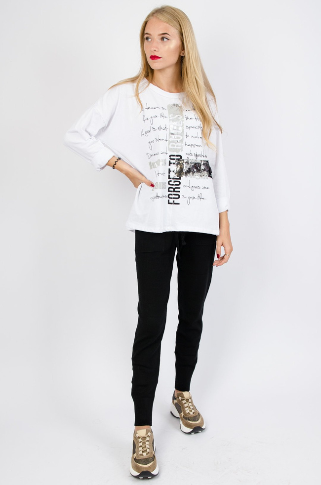 Biała bluzka oversize