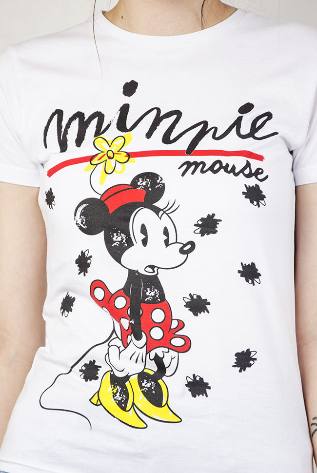 Biała bluzka Minnie Mouse