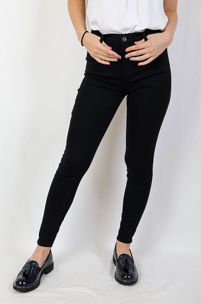 Czarne spodnie jeansowe typu Push-Up