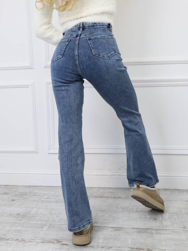 SPODNIE JEANSOWE FLARE DZWONY- JANSY JEANS