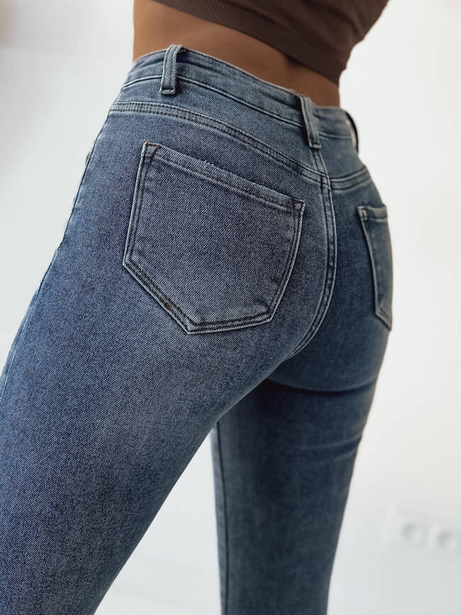 SPODNIE JEANSOWE SKINNY Z WYSOKIM STANEM- JASNY JEANS