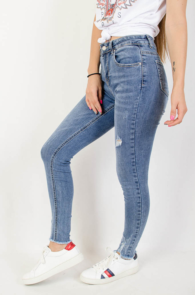 Spodnie jeansowe z przetarciami duże rozmiary ( M-4 XL)